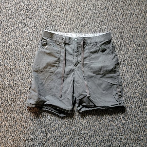 Lee Olive Green Khaki Drawstring Bermuda Shorts Size 8 - Picture 4 of 12